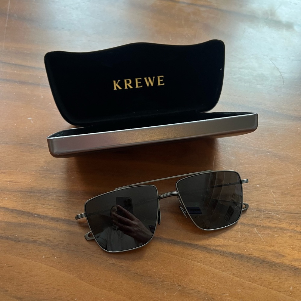 KREWE Bolden Matte Gunmetal Titanium Sunglasses